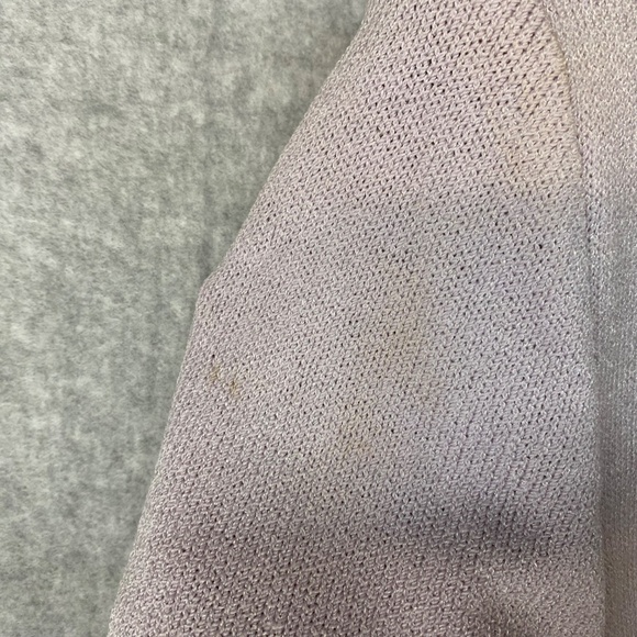 St John Collection Size 4 Short Sleeve Lavender Button Front Cardigan Sweater - Picture 3 of 11